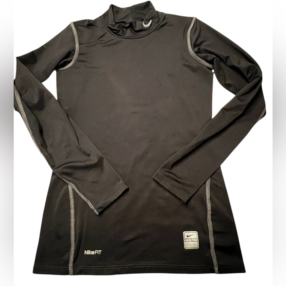 Nike Pro Tight size S 4-6 Turtleneck Black - Picture 2 of 6